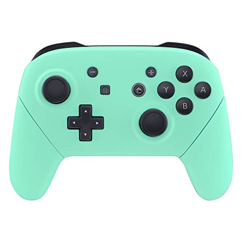 eXtremeRate Mint Green Faceplate Backplate Handles for Nintendo Switch Pro Controller, DIY Replacement Hand Grip Housing Shell Cover for Nintendo Switch Pro - Controller NOT Included - color: Mint Green