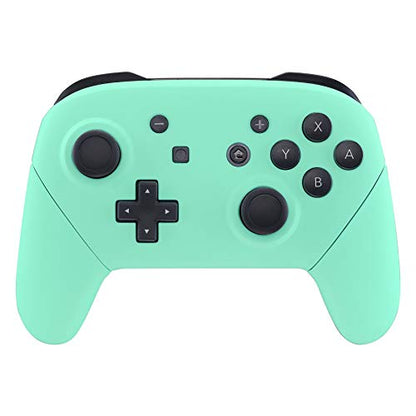 eXtremeRate Mint Green Faceplate Backplate Handles for Nintendo Switch Pro Controller, DIY Replacement Hand Grip Housing Shell Cover for Nintendo Switch Pro - Controller NOT Included - color: Mint Green