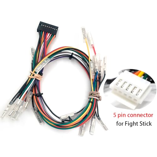Universal Fighting Board Cables Quick Connect 20-Pin Joystick/Button Easy Plug Harness 4-Pin Touchpad Button Harness for Fighting Game Controller Board - color: For Fight stick