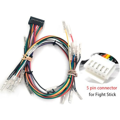 Universal Fighting Board Cables Quick Connect 20-Pin Joystick/Button Easy Plug Harness 4-Pin Touchpad Button Harness for Fighting Game Controller Board - color: For Fight stick