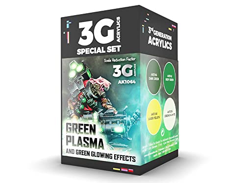 AK Interactive Wargame Color Set Green Plasma and Glowing Effect AKI 1064