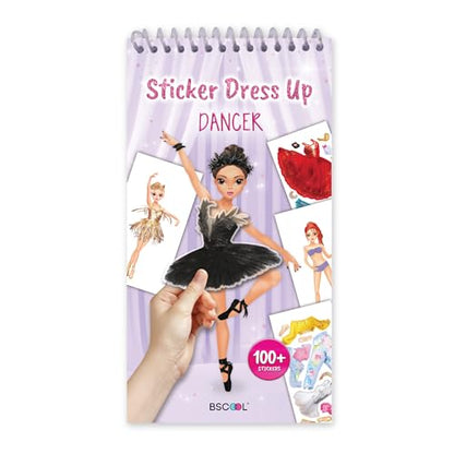 Dance Recital Gifts for Girls. Dress Up Sticker Activity Book. | Fashion design sticker book featuring dancer poses, paper doll dress-up games, and creative play for kids ages 5 and up. - color: Sticker Dress Up Dancers