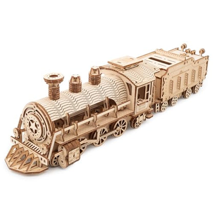 3D Puzzles Luxury Train Wooden DIY Building Model Kit | For Adults, Gifts - style: Luxury Train