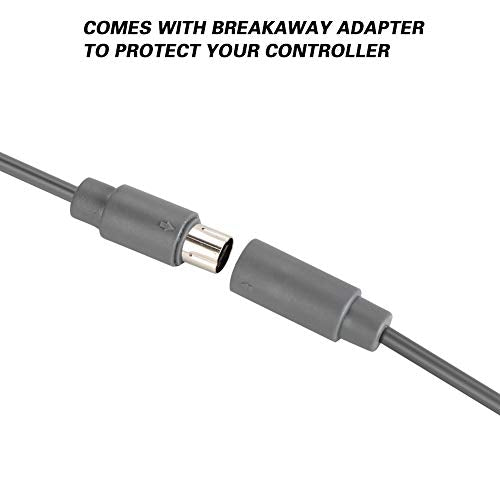 Hakeeta 8.2FT USB 5Pin Gamepad Cable Replacement Wire with Breakaway Adapter for 360, Replacement Cable for 360 Controller USB Cable for 360 (Gray) - color: Gray