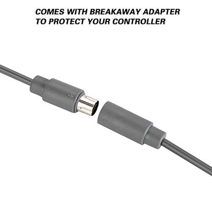 Hakeeta 8.2FT USB 5Pin Gamepad Cable Replacement Wire with Breakaway Adapter for 360, Replacement Cable for 360 Controller USB Cable for 360 (Gray) - color: Gray