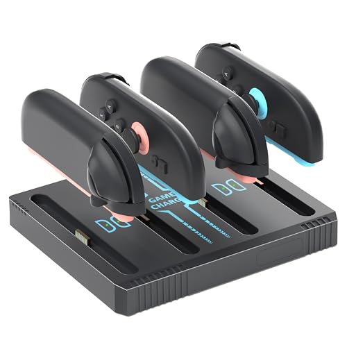 Charging Dock for Nintendo Switch 2 Joy-Con Controllers – Organized Storage Stand for Switch 2 Accessories, Bi-Directional Design, LED Indicators & Overcharge Protection