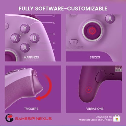 GameSir G7 SE Wired Controller for Xbox Series X|S, Xbox One & Windows 10/11, Plug and Play Gaming Gamepad with Hall Effect Joysticks/Hall Trigger, 3.5mm Audio Jack (Purple) - color: Purple