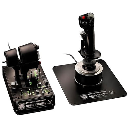 Thrustmaster HOTAS Warthog A-10C replica metal flight stick - PC | Hall-Effect 16-bit, detachable handle, 19 buttons, 3 hat switches, dual trigger, 6+ lb weighted base, T.A.R.G.E.T software - style: Flight Stick