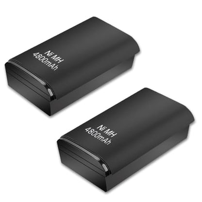 2pcs 4800mAh Rechargeable Ni-MH Battery Compatible with Xbox 360 Controller