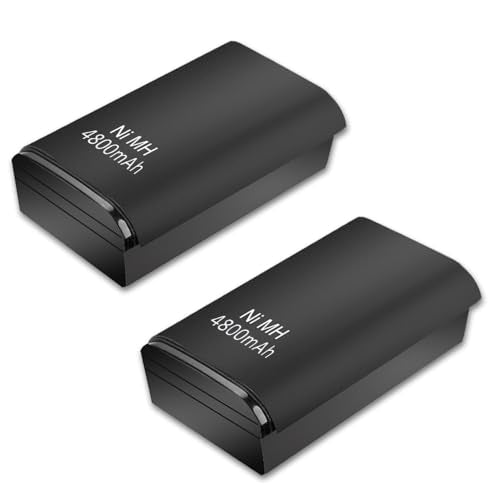 2pcs 4800mAh Rechargeable Ni-MH Battery Compatible with Xbox 360 Controller