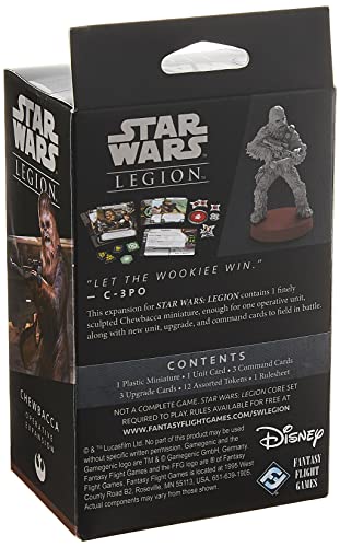 Star Wars: Legion Chewbacca Operative Expansion - Roar Into Battle! Tabletop Miniatures Game, Strategy Game for Kids and Adults, Ages 14+, 2 Players, 3 Hour Playtime, Made by Atomic Mass Games - style: Rebel Expansions: Chewbacca Operative