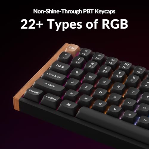 Keychron K4 HE 96% Wireless Hall Effect Keyboard with Number Pad, Rapid Trigger Magnetic Switches, QMK Launcher, 2.4GHz/Bluetooth/Wired, Mac & Windows, Wood Accent Frame, Black (Non-Shine-Through) - color: Special Edition Black