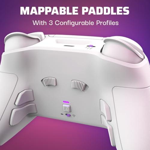 PDP Victrix Pro BFG Wireless Gaming Controller for Playstation 5 / PS5, PS4, PC, Modular Esports Gamepad, Remappable Buttons, Customizable Triggers/Paddles/D-Pad/Fightpad, PC App, White - color: White