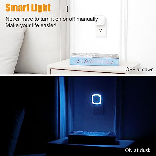 2 Pack Azure Night Light, Crisp Modern Glow with Dimmable Soft Light & Indirect Reflection, Auto Dusk to Dawn Sensor, Plug in LED Nightlight for Bathroom,Toilet, Kitchen Counter, Modern Decor | Auto Dusk to Dawn Sensor, Crisp Modern Light, LED Nightlight