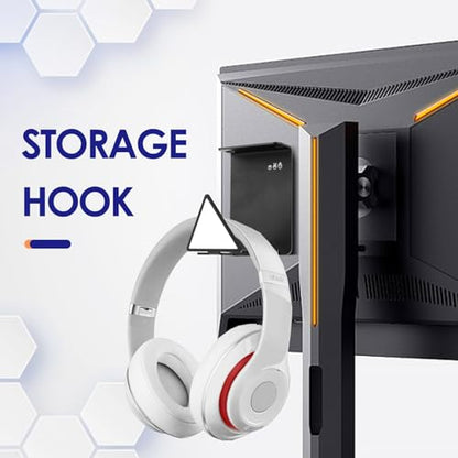 HC128 Headphone Holder Hanger for Desk, Include Adhesive Strips, Universal Headset Stand for PS4/PS5/Xbox/PC/Mac/Headphones Game Controller Hanger (Square) - style: Square