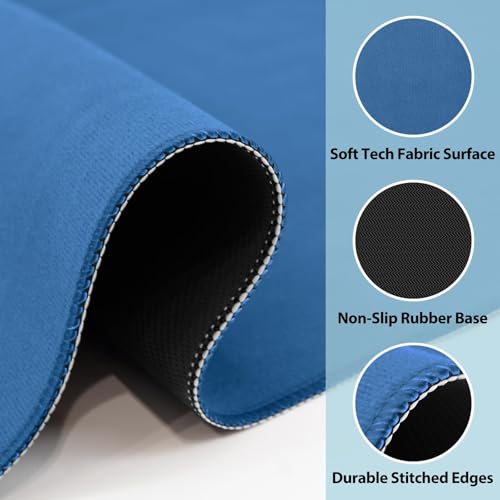 31.5'' Blue Mahjong Mat, Non-Slip Noise Reduction Gaming Mat for Mahjong | Gaming Mat with Carrying Bag for Mahjong, Poker, Card, Domino, Board Games, Dominoes,Cards & Tile Games - color: Blue