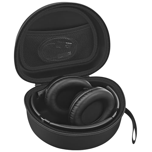 Headphone Case for Beats/JLab Go JBuds Lux ANC/JBL/BERIBES/KVIDIO, Black | for Souncore Q20i/ TOZO HT3/ Picun Foldable Over-Ear Headphones,with Handle Strap Travel Carrying Headset Case