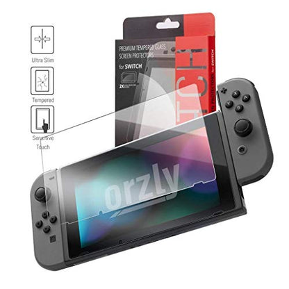 Orzly Switch 1 / Switch OLED Accessories Bundle – Case & Screen Protector for Nintendo Switch 1 (2017-2024 Console) Charge Cable, Game Holder, Comfort Grip Case, Headphones & More – Gift Box Edition - size: 6.2 inch Switch 1