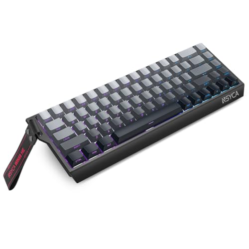 WIN68 HE Hall Effect Keyboard, Rapid Trigger Magnetic Gaming Keyboard, 8000Hz Polling Rate, DKS & SOCD, 0.01mm Adjustable Actuation, RGB PBT Keycaps, 60% Wired Keyboard for FPS Gaming PC & Mac - color: WIN68 Black Side-Printed