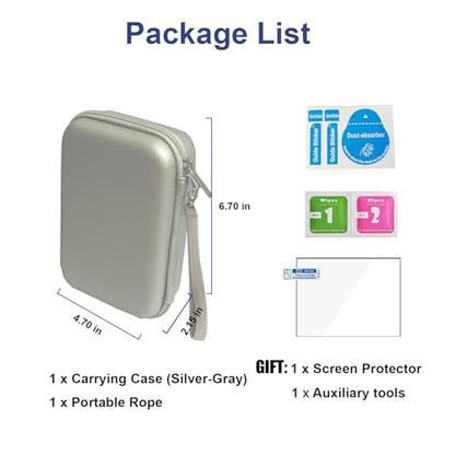 Rg40xxv Case - Hard Shell Game Console Carrying Bag - Gray - Screen Protector Included - size: Case with Screen Protector, style: Gray