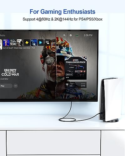 4K HDMI Cable 3FT, ApoJodly HDMI 2.0 Cable 18Gbps High Speed HDMI to HDMI Cord 3 Foot (4K@60Hz, 2K@144Hz, 1080P@120Hz, HDR, 3D, HDCP 2.2,ARC) for HDTV, Switch, PS4/PS5, Xbox, Blu-ray, Monitor 3.3FT/1M - size: 3.3FT