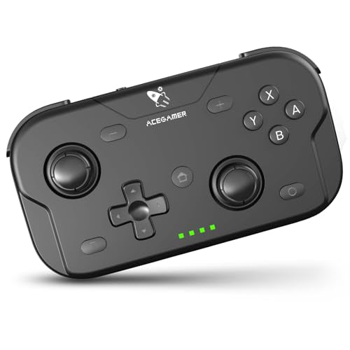 AceGamer Wireless Pocket Controller for Nintendo Switch/Switch 2/Android/iOS/PC/Steam Deck/Phone,1000Hz Polling Rate, Bluetooth Controller with Lift-and-Lock Joysticks/6-Axis Gyroscope/Turbo/Vibration (Black) - color: Black, size: Small