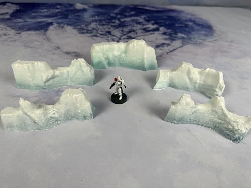 Natural Barriers - Miniature Tabletop Wargaming Terrain (Painted) (Snow) - color: Snow
