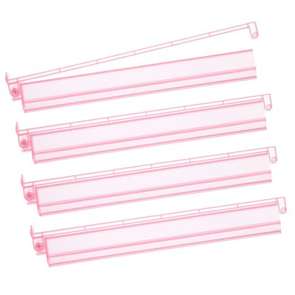 Mahjong Racks with Pushers 4PCS Set Majiang Tile Holder Acrylic Mahjong Racks Accessories and Gifts - color: Pink
