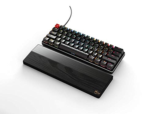 Glorious Wooden Wrist Rest - Compact - Onyx/Black - Mechanical Keyboards Wood Ergonomic Palm Rest| 12x4 inches/19mm Thick (GV-75-DARK) - size: Compact