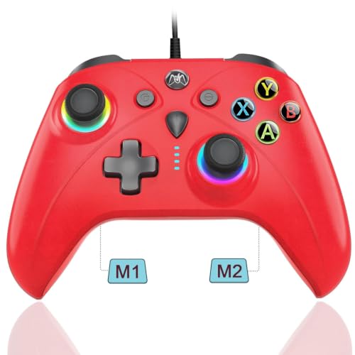 UGAME Wired Controller for Xbox Series X|S, Black Gamepad works with Xbox One/PS4/Switch/PC with RGB Lighting, Turbo, Back Paddles - color: Black