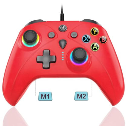 UGAME Wired Controller for Xbox Series X|S, Black Gamepad works with Xbox One/PS4/Switch/PC with RGB Lighting, Turbo, Back Paddles - color: Black