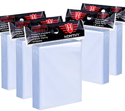 500 Counts Card Sleeves for Trading Cards, Soft Penny Card Sleeves Clear Plastic Card Protectors Fit for Baseball Card, Sports Cards, MTG Game Card Standard Cards - size: 500 PCS