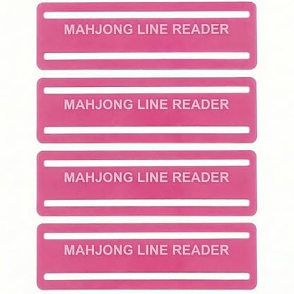4Pcs Mahjong Card Line Reader, Upgrade Pink Mah Jongg Line Finder | Mahjong Line Finder for Strategy Tool for Beginners, for Travel, Parties, Competitions, Game Nights - color: Pink Upgrade