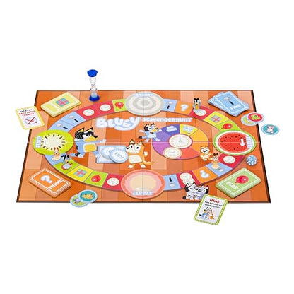 Bluey Scavenger Hunt Board Game, Cooperative Play with 4 Exclusive Mini-Figures, Learning Toys for 5+ Year Old, Fun Toy Token Collecting Game - style: Bluey Scavenger Hunt Game V2