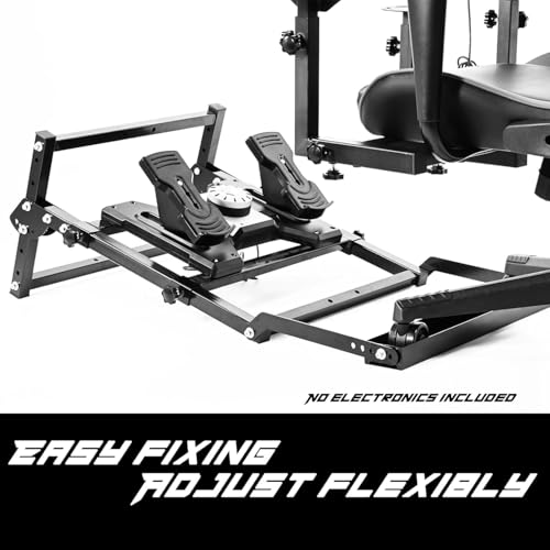 Anman X56 Flight Simulator Cockpit with Pedal Support, Joystick and Hotas Chair Mount Fit for Thrustmaster A10C Hotas Warthog, for Logitech X52, Multifunctional Game Chair (Electronics Not Included)