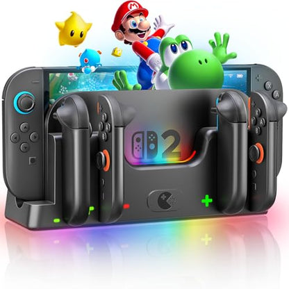 Switch Controller Charger Dock Station Compatible with Nintendo Switch & OLED Model Joy-con, Charging Dock Station Support to Charge 6 Joycons - size: 9''