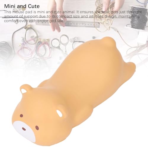 Asixxsix Cute Wrist Rest, PU Ergonomic Keyboard Wrist Rest, Cute Animal Pad Wrist Support for Office, Kawaii Office Supplies, Cartoon Design, Multi Functional (Brown Bear) - size: Brown Bear