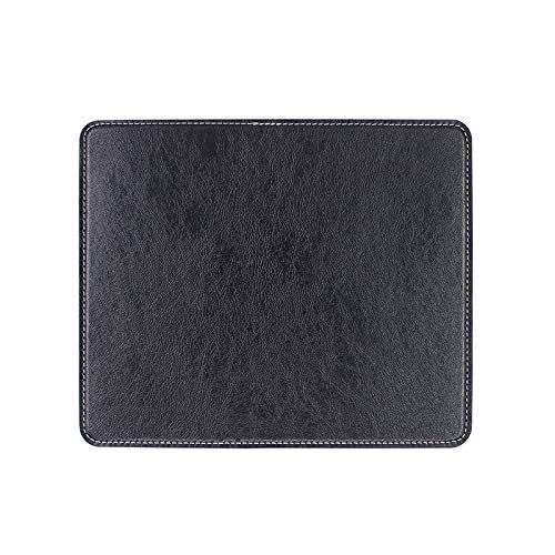Non-Slip Rubber Base Mousepad for Laptop Computer PC Personality Desings Gaming Mouse Pad Mat 9.45 X 7.87 inch (Leahter Mouse Pad-Black, 9.45 X 7.87 inch) - color: Leahter Mouse Pad-Black