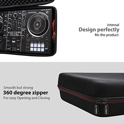 LTGEM DJ Controller Case for Hercules DJControl Inpulse 500 / Hercules DJControl Inpulse 300 MK2 - Hard Storage Travel Protective Carrying Bag - size: Hercules Inpulse 500