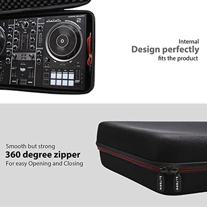 LTGEM DJ Controller Case for Hercules DJControl Inpulse 500 / Hercules DJControl Inpulse 300 MK2 - Hard Storage Travel Protective Carrying Bag - size: Hercules Inpulse 500