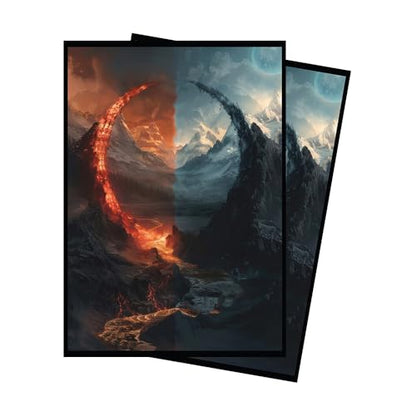 Black Red - MTG Card Sleeves, 104ct, Standard Size, Smooth | Perfect for Double Sleeving, Smudge Resistant Matte Back, Standard 66x92mm - Compatible with Magic The Gathering & TCG Cards - color: Black Red