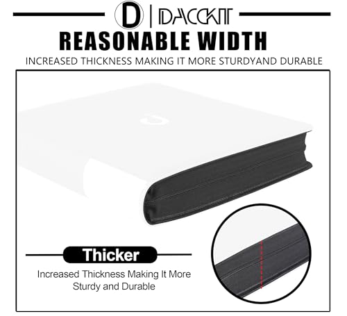 D DACCKIT Card Binder 16 Pocket - Fits 1024 Cards，4X4 Ringless Card Album with Sleeves for Trading Cards & Sports Cards（Model A，Classic White） - color: Classic White