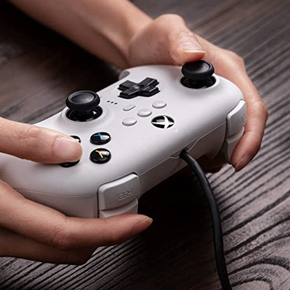 8Bitdo Ultimate Wired Controller for Xbox Series X, Xbox Series S, Xbox One, Windows 10 & Windows 11 - Officially Licensed (White) - color: White, style: ALPS Joystick