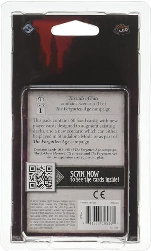 Arkham Horror The Card Game Threads of Fate MYTHOS PACK | Horror Game | Mystery Game | Cooperative Card Game | Ages 14+ | 1-2 Players | Average Playtime 1-2 Hours | Made by Fantasy Flight Games - size: Mythos Pack, style: Threads of Fate
