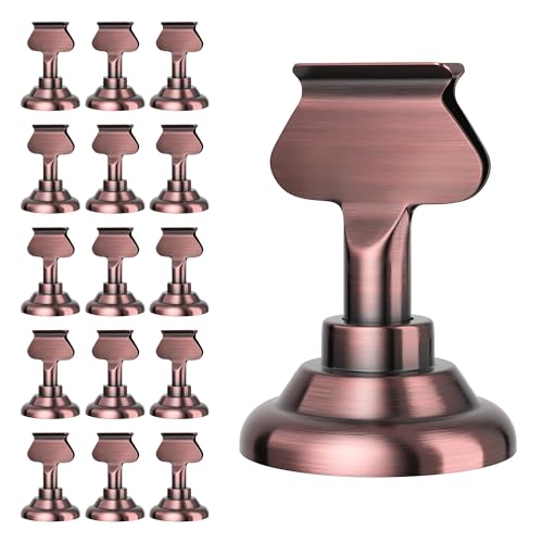 Urban Deco 16PK Table Number & Place Card Holders - 1.7 Inch Steel Holders for Photos, Food Signs, Memo Notes, Weddings, Restaurants, Birthdays (Copper) - color: Copper