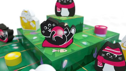 Smirk & Dagger Boop The Halls Board Game Holiday Strategy Game for 2 Players, Ages 10+, 3D Gameboard, Painted Cat Meeples, Alternate Win Conditions, Fun & Challenging Abstract Game - style: BOOP THE HALLS