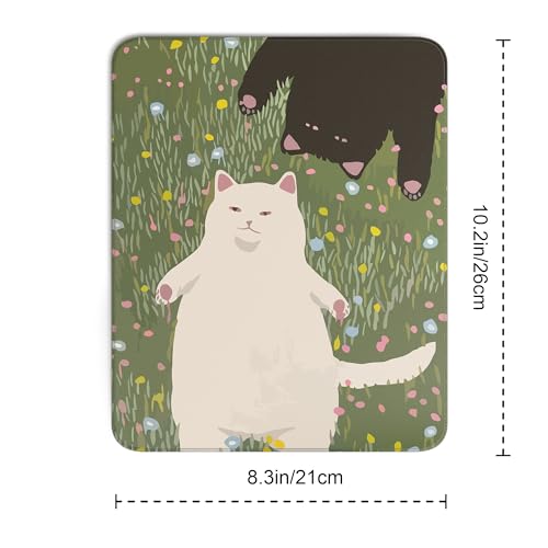 Funny Cats Square Mouse Pad,Cute Anime Cats Mouse Pads for Wireless Mouse Desk Accessories,10"X8" Travel Mousepad with Non-Slip Rubber Base, Stitched Edge Mouse Pads for Desk,Computers,Laptop,Office - color: S-8