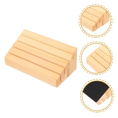 2pcs Wooden Card Holder Stand Simple Design for Display for Games and Home Decor Made from for Seniors