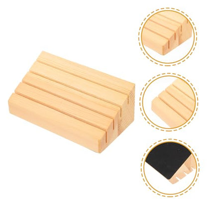 2pcs Wooden Card Holder Stand Simple Design for Display for Games and Home Decor Made from for Seniors