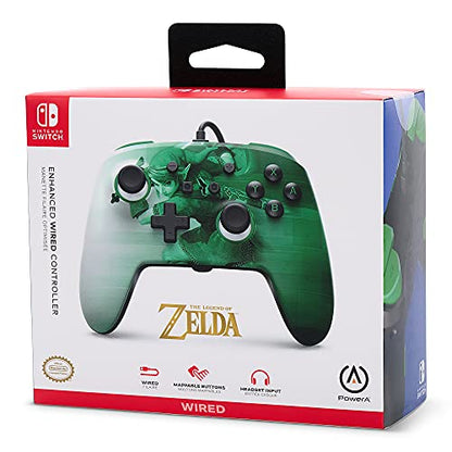 PowerA Enhanced Wired Controller for Nintendo Switch - Heroic Link, Nintendo Switch - OLED Model, Gamepad, Game controller, Wired controller, Officially licensed